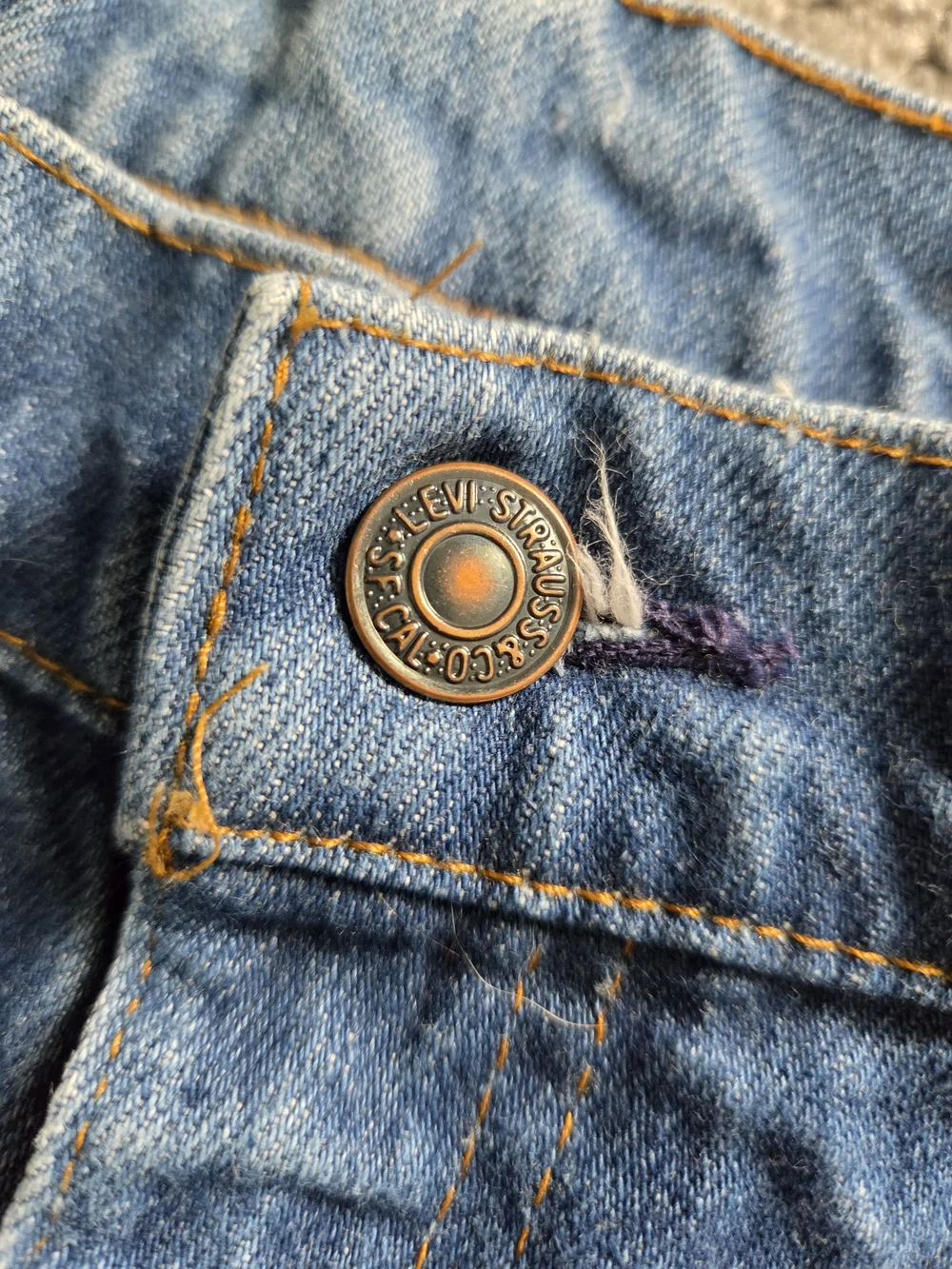 Vintage 1980's Mens Levi's Orange Tab 502 Denim Blue Jeans 36x33 Classic Fit